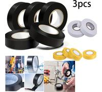 3 rouleaux de 9m de ruban adhésif électrique résistant, ruban d'isolation électrique en PVC, ruban électrique imperméable, isolation de fils, auto-adhésif résistant, haute viscosité, résistance au fro