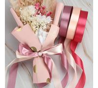 3 rouleaux de ruban d'emballage cadeau unicolore, rentrée des classes, Saint-Valentin Taille UniquePolyester