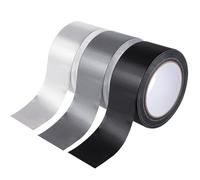 3 Rouleaux Ruban Renforcé,5 Cm X 25 M Ruban Adhésif Toilé Fort Duct Ruban Toilé Américain Déchirable À La Main Pour Relier Sceller Regrouper (Gris,Noir,Blanc)