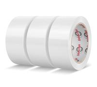 3 Rouleaux Ruban Toilé Blanc 50mmx27,4m Fort Imperméable Int/Ext | Ruban ductile renforcé de tissu pour réparations, regroupement & étanchéité. Fort adhésif, déchirable à la main, polyvalent.