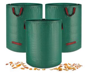 3 sacs de jardin de 500 litres, robustes, pliables et conçus pour résister à une utilisation intensive
