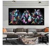 3 Singes Affiches Et Gravures Abstrait Décoration Mur Art Photos Rue Graffiti Toile Peinture Salon Murale 60x120cm sans Cadre