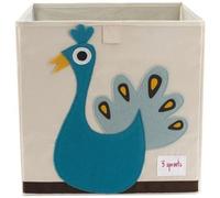 Cube de rangement Paon 33 x 33 cm - 3 Sprouts