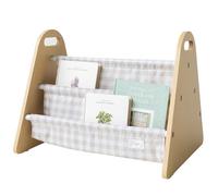 3 Sprouts Bibliothèque Enfant Double Face, Rangement Livres, Vichy Beige