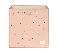 3 Sprouts Boîte Cube Tissu Enfant, Jouets/Accessoires, Terrazzo Vieux Rose