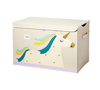3 Sprouts – Coffre à jouets Licorne – Pratique et coloré pour bébé et enfant