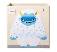 3 Sprouts - Boîte Rangement Enfant - Cube de Rangement Tissu pour Jouets et Accessoires - Bac / Caisse Rangement Enfant - Boîte Rangement Jouet - Idéal pour Enfants et Bébé - Yéti