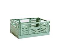3 Sprouts Caisse Plastique Pliable, Rangement Enfant/Adulte, Vert