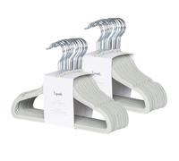 Lot de 15 cintres en velours écume