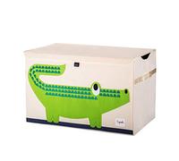 3 Sprouts Coffre à Jouets Enfant, Bac de Rangement, Crocodile