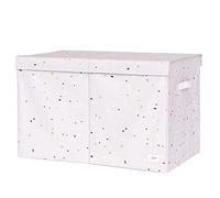 Coffre à jouets en tissu recyclé Terrazzo gris clair
