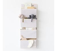 Rangement mural vichy beige