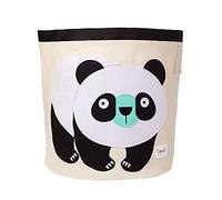3 Sprouts Grand Panier Rangement Enfant, Jouets et Linge, Panda