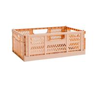3 Sprouts Grande Caisse Plastique Pliable, Empilable, Vieux Rose