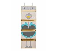 3 Sprouts Rangement Porte à Suspendre, Organisateur Enfant, Autruche | Rangement suspendu, Porte ou mur, Organisateur semaine, Vêtements/couches/jouets, Chambre/placard, Tissu durable