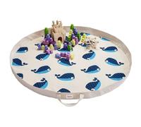 3 sprouts Tapis de jeu baleine - Bleu