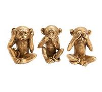 3 Statuettes Singes en résine Rien dit, Rien vue, Rien entendu DORE G