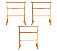 3 Supports Tréteaux de Maçon en Acier Table Établi de Travail Hauteur Réglable