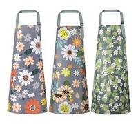 3 Tablier de cuisine ajustable unisexe motif fleurs