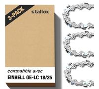 3 tallox Chaînes de tronçonneuses 3/8" 1,1 mm 40 maillons longueur de guide-chaîne 30 cm