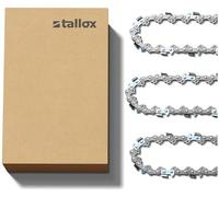 3 tallox Chaînes de tronçonneuses à gouges carrées 3/8" 1,3 mm 52 maillons longueur de guide-chaîne 35 cm compatible avec Oregon Bosch Dollmar Hitachi Echo Einhell Makita Husqvarna et autres