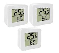 3 Thermomètre Hygromètre Intérieur Digital à Haute Précision, Petit Moniteur de Température et Humidimètre, Thermomètre Ambiant, Thermo Hygromètre pour Bureau Maison Chambre Bébé Serre Sous-sol