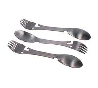 3 ustensiles de camping 5 en 1, couteau multifonctionnel d'extérieur, cuillère fourchette bouteille ouvre-boîte, ustensile pour la randonnée, le camping ou la randonnée