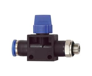 3/Vanne à 2 voies"Blue Serie", connecteur G 3/8 a, pour tuyau A-Ø 6 mm Charge maximale : 15 bar, KS/MS - Débit S-G