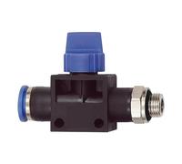 3/Vanne à 2 voies "Blue Serie", connecteur G 3/8 a., pour tuyau A-Ø 8 mm Charge maximale : 15 bar, KS/MS - Débit S-G