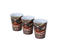 3 Verres à shooter tiki Hawaï 5 x 6 cm