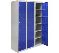 3 x Armoire à casiers 6 portes Vestiaire - Bleu