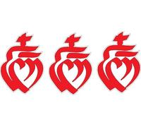 3 x Autocollant sticker drapeau impermeable souvenir croix vendee vendeen