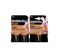3 x Duracell 9 V Plus 6LR61/MN1604 (1 ampoule de 1 batterie + 1 ampoule de 2 batteries) 3 piles