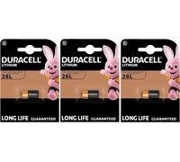 3 X Duracell Long Life 6V Lithium 28L