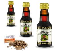 3 x Essence Baltmore Brasil 25ml - Arôme Sans Alcool - Citron Vert, Miel & Vanille - Avec Copeaux De Chêne Français Offerts 20g