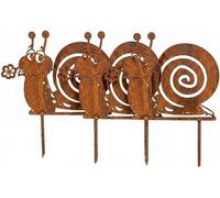 3 x figurine décorative escargot inox 20 x 25 x 1 cm métal fait main décorati...