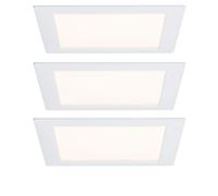 3 X Paulmann Premium Lampes Encastrées Set Panneau Carré LED 2700K Chaude 500 Lm