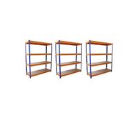 3 x S-RAX Metal Heavy Duty rayonnage 4Tier 1,5 m large Garage unités d'entreposage d'étagères