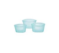 3 x sacs stockage s aliments en silicone réutilisables mis sac à glissière pour conteneur étanche - bleu clair