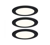 3 X Spot encastré LED 2,5 W - 4000 K - noir - pour éclairage de meuble PAULMANN