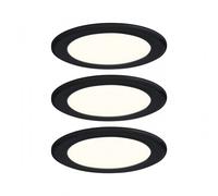 3 X Spot encastré LED 2,5 W - 4000 K - noir - pour éclairage de meuble PAULMANN