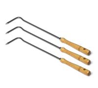 3 x tisonnier avec manche en bois pelle à feu souffleur de braises accessoires de cheminée ustensiles de cheminée pelle à cendres (3, tisonnier)