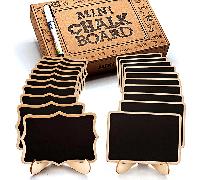 30/20/10/5/1 pièce Mini tableau noir avec support, convient pour tableau de message, petit tableau noir en bois, artisanat créatif en bois, petit tableau noir, décoration de café, tableau d'affichage 