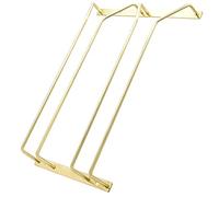 30,5 cm Support De Verre à vin de, Porte-verre pour verres à pied - Support de rangement en métal pour bar, cuisine, finition dorée (2 rangée, 1 lot)