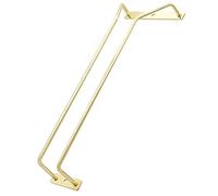 30,5 cm Support De Verre à vin de, Porte-verre pour verres à pied - Support de rangement en métal pour bar, cuisine, finition dorée (1 rangée, 1 lot)