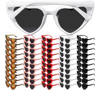 30/50/100/200 pièces lunettes de soleil de mariage faveurs de fête pour les invités en vrac lunettes de soleil en forme de coeur Bachelorette cadeaux d'anniversaire Souvenirs 5 Colors Mix