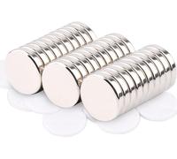 30 aimants puissants autocollants, aimants en néodyme de 15 x 3 mm, aimants ronds puissants, mini-aimants plats à coller, aimants pour tableaux magnétiques et réfrigérateurs, petits aimants puissants,