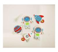 30 Autocollants - Mousse EVA - Astronaute - Paillettes Multicolore G