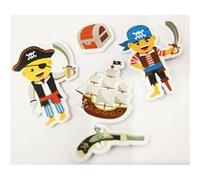 30 Autocollants - Mousse EVA - Pirates - Dorures Multicolore G