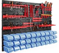 30 bacs gerbables étagère murale plastique couvercle 115 x 78 cm porte-outils atelier garage système de stockage bacs à bec verseur